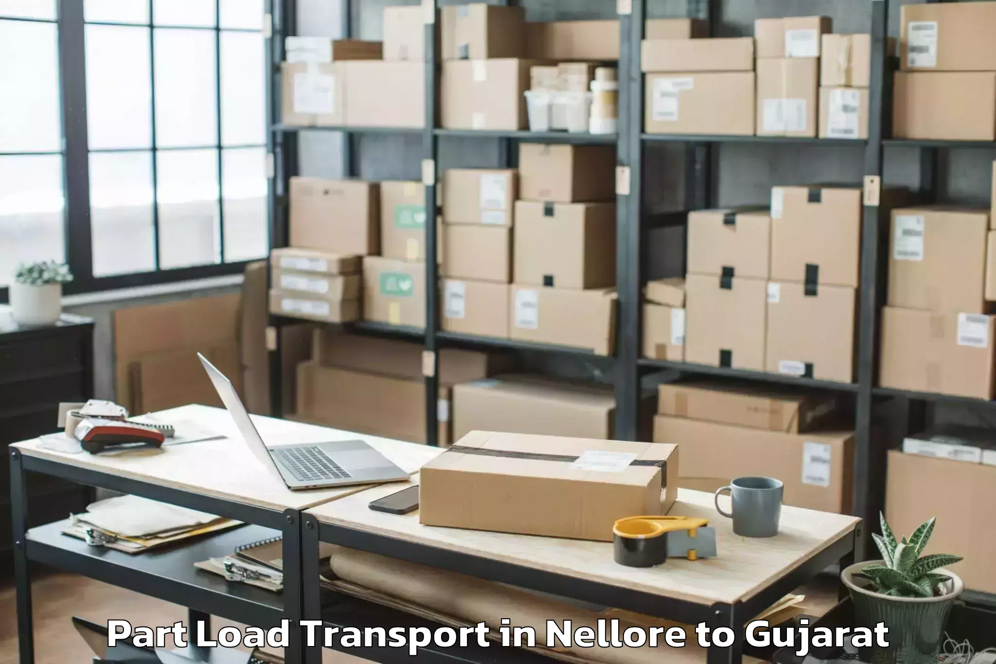 Nellore to Crystal Mall Rajkot Part Load Transport